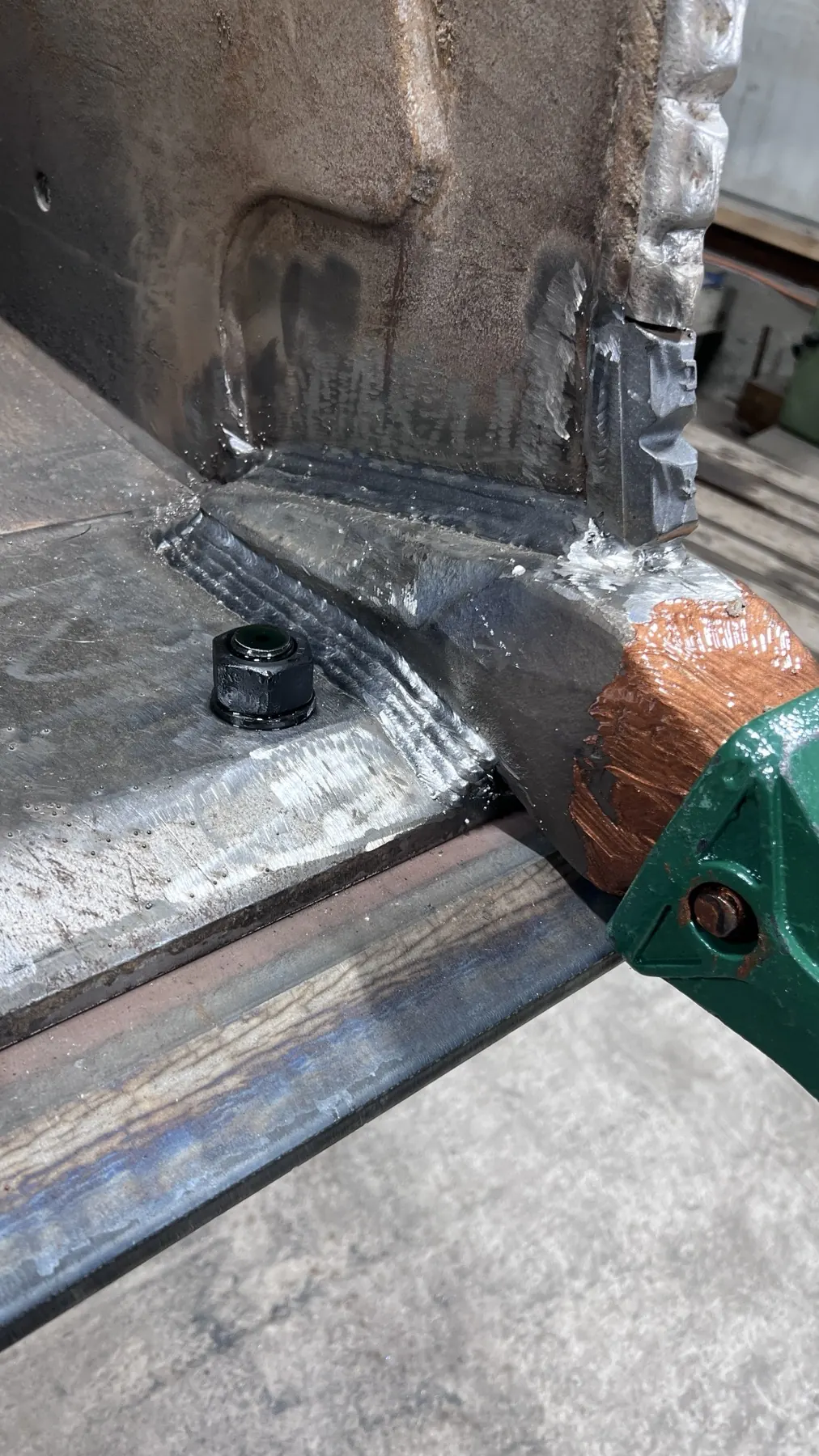Detail einer ausgeführten Schweißverbindung
